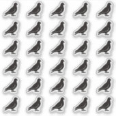 Pigeon Wedding Place Card Food Meal Menu Choice シール (正面)