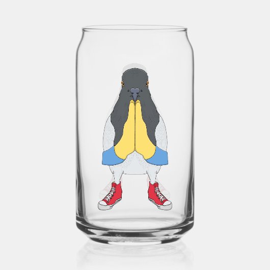 Pigeon with Shoes ガラス缶 (正面)