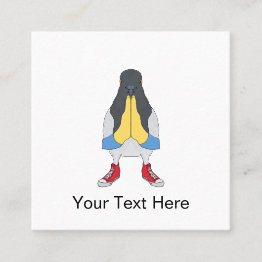 Pigeon with Shoes スクエア名刺 (正面)