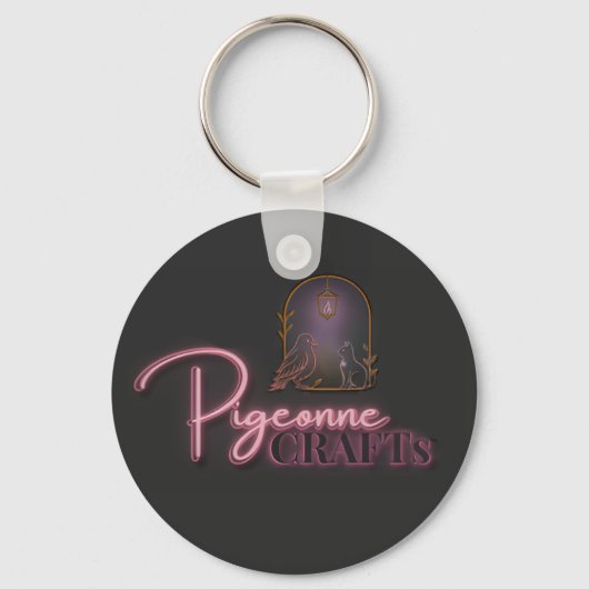Pigeonne Crafts Logo v2 – Keychain キーホルダー (正面)
