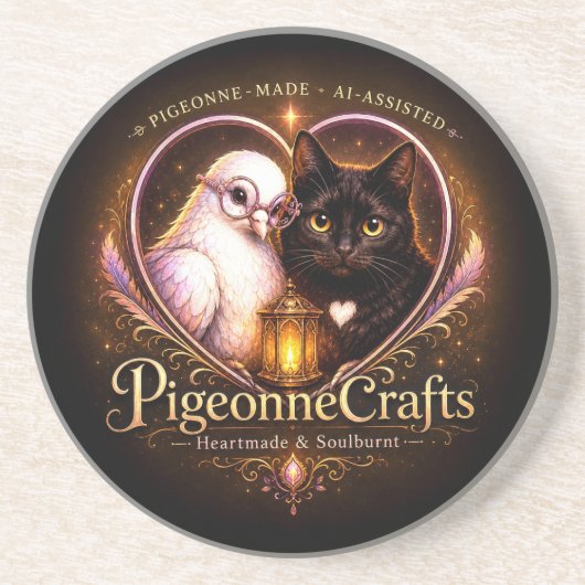 PigeonneCrafts ハートメイド コースター (正面)