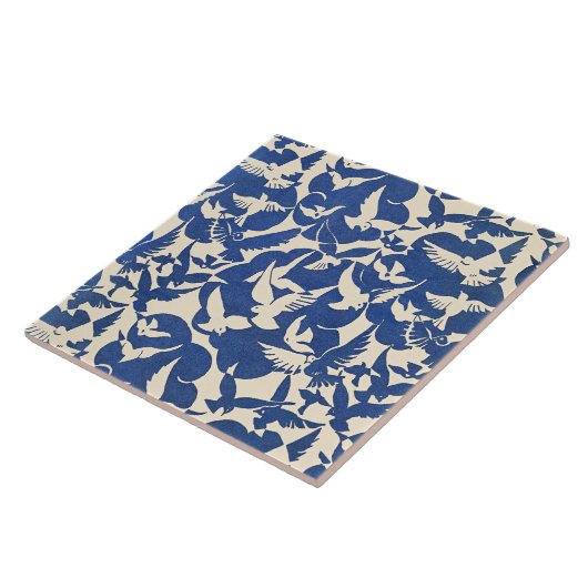 Pigeons in White and Blue タイル (側面)