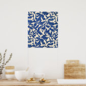 Pigeons in White and Blue ポスター (キッチン)