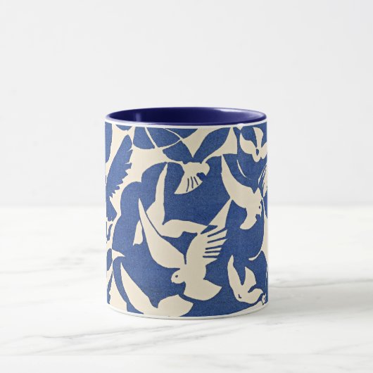 Pigeons in White and Blue マグカップ (中央)
