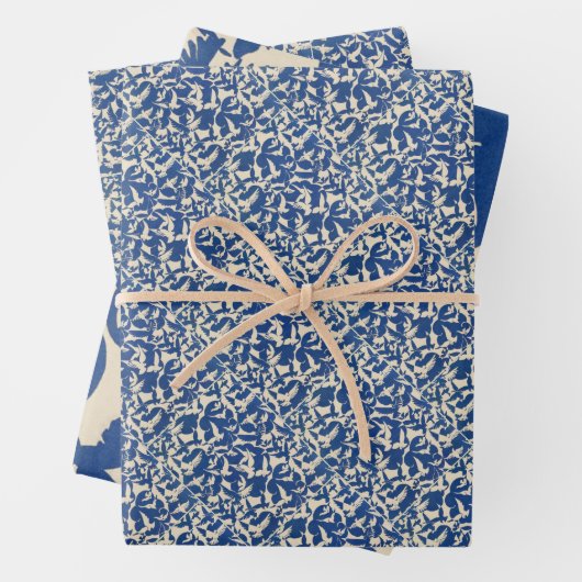 Pigeons in white and blue Rijksmuseum Amsterdam ラッピングペーパーシート (インサイチュ)