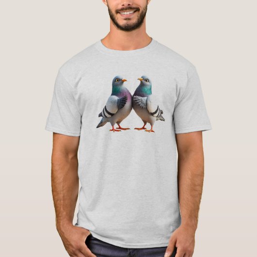 Pigeons qui discutent de tout et de rien. tシャツ (正面)