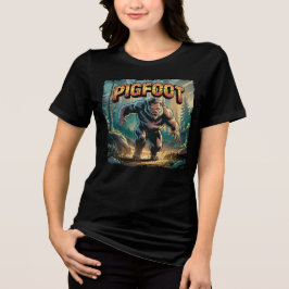 Pigfoot Illustration – Pig Bigfoot Funny Scary トライブレンドＴシャツ