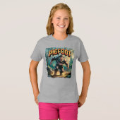 Pigfoot Illustration – Pig Bigfoot Funny Scary Tシャツ (正面フル)