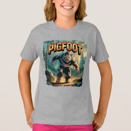 Pigfoot Illustration – Pig Bigfoot Funny Scary Tシャツ
