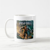 Pigfoot Photographic – Pig Bigfoot Funny Scary コーヒーマグカップ (左)