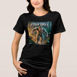 Pigfoot Photographic – Pig Bigfoot Funny Scary トライブレンドＴシャツ