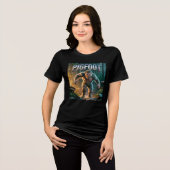 Pigfoot Photographic – Pig Bigfoot Funny Scary トライブレンドＴシャツ (正面全面)