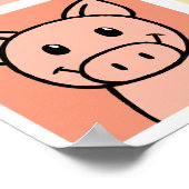 Piggieの豚のようなブタを笑わせる漫画の切り貼り芸術! ポスター (角)
