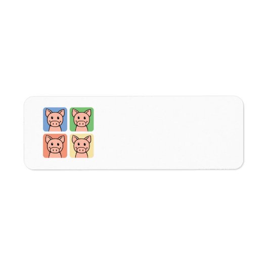 Piggieの豚のようなブタを笑わせる漫画の切り貼り芸術! ラベル (正面)