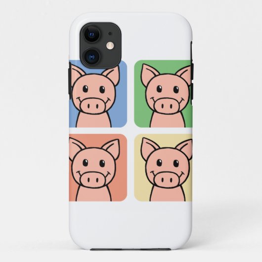 Piggieの豚のようなブタを笑わせる漫画の切り貼り芸術! Case-Mate iPhoneケース (裏面)