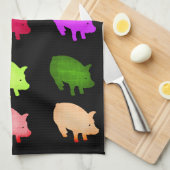 Piggiesの虹 キッチンタオル (四つ折り)