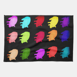 Piggiesの虹 キッチンタオル