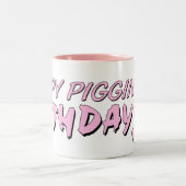 Pigginの幸せな誕生日 ツートーンマグカップ (中央)