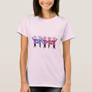 Pigglyの振れのコーラスライン Tシャツ