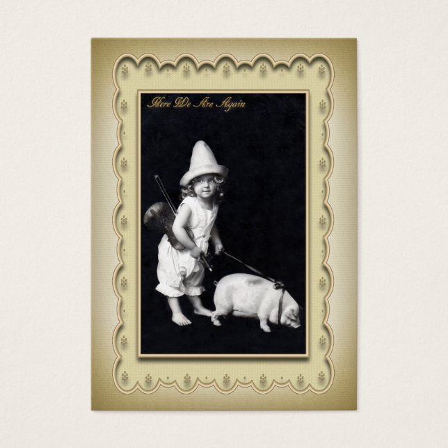 Piggy and Iミニポストカードプロファイルカード (正面)