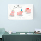 piggy baby shower 横断幕 (トレードショー)