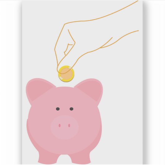 Piggy Bank シール (正面)