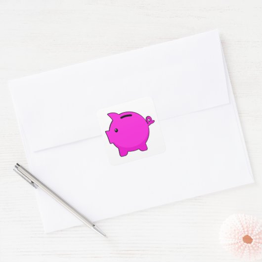 Piggy Bank スクエアシール (封筒)