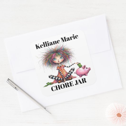 Piggy Bank スクエアシール (封筒)