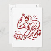 piggy bank ポストカード (正面/裏面)