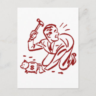 piggy bank ポストカード