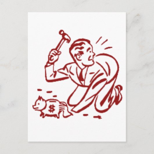 piggy bank ポストカード (正面)