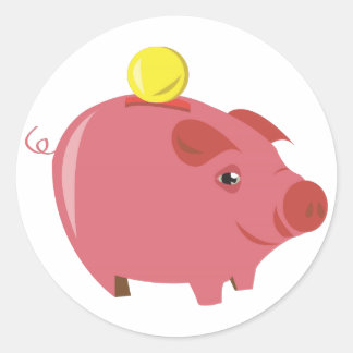 Piggy Bank ラウンドシール