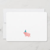 Piggy Birthday Invitation, Farm This Little Piggy  招待状 (裏面)