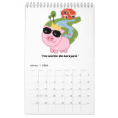 piggy calendar カレンダー (1月 2026)