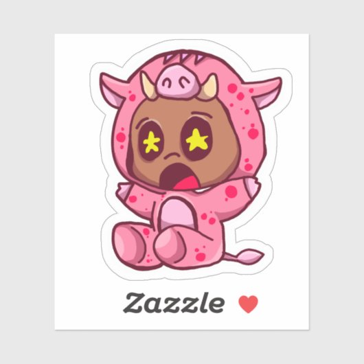 Piggy Dress-up sticker シール (シート)