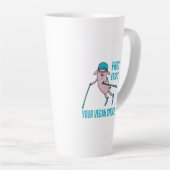 Piggy Enjoys Your Vegan Choice -  カフェラテマグ (右アングル)