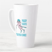 Piggy Enjoys Your Vegan Choice -  カフェラテマグ (左アングル)