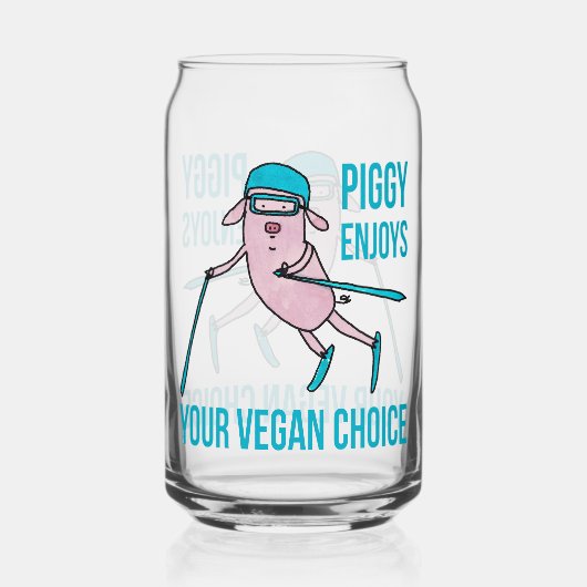 Piggy Enjoys Your Vegan Choice - ガラス缶 (正面)