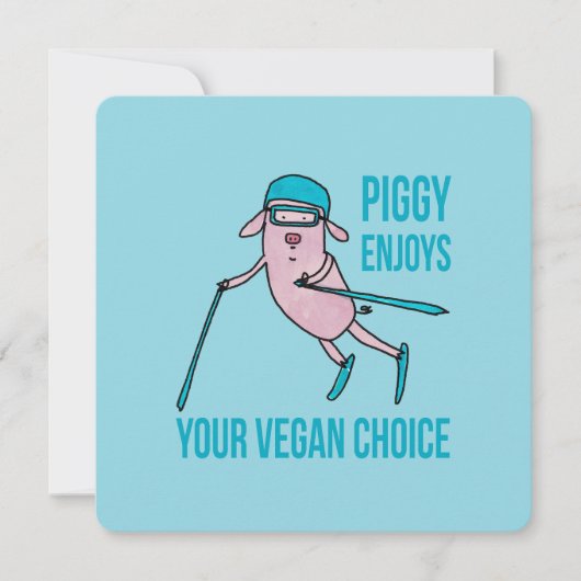 Piggy Enjoys Your Vegan Choice - シーズンカード (正面)
