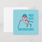 Piggy Enjoys Your Vegan Choice - シーズンカード (正面/裏面)