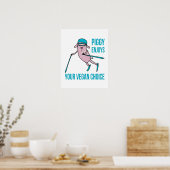 Piggy Enjoys Your Vegan Choice - ポスター (キッチン)