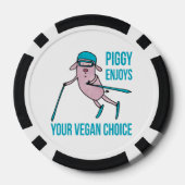 Piggy Enjoys Your Vegan Choice - ポーカーチップ (裏面)