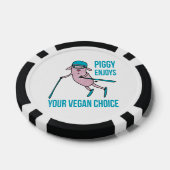 Piggy Enjoys Your Vegan Choice - ポーカーチップ (シングル)