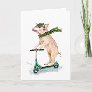 Piggy on a scooter シーズンカード