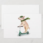 Piggy on a scooter 便箋 (正面/裏面)