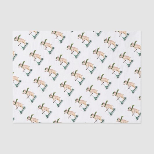 Piggy on a scooter 薄葉紙 (正面)