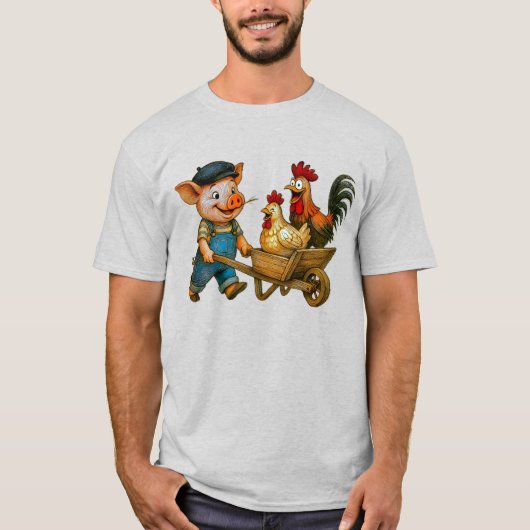 Piggy Pushes the Poultry Posse Tシャツ (正面)