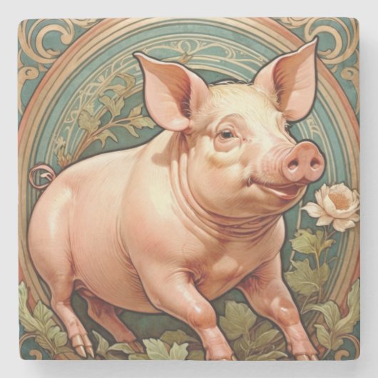 Piglet Coaster ストーンコースター (正面)