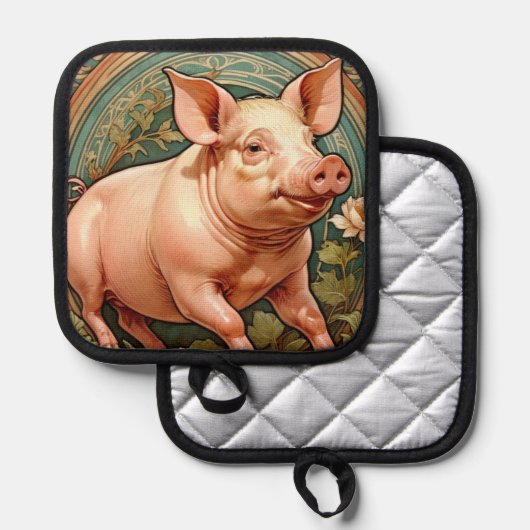 Piglet Pot Holder 鍋敷き (正面/裏面)