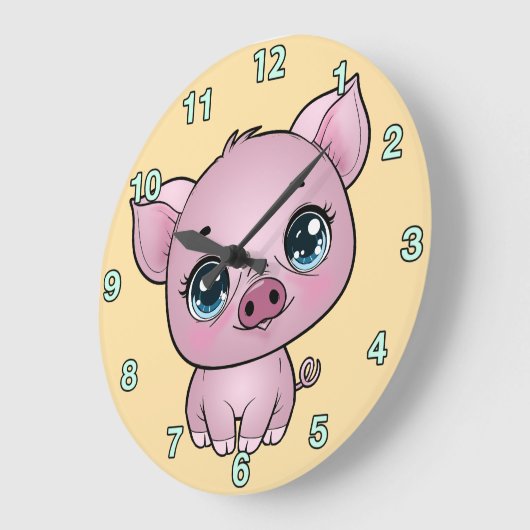 Piglet Wall Clock ラージ壁時計 (傾斜)